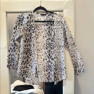 Black and White Patterned Cardigan